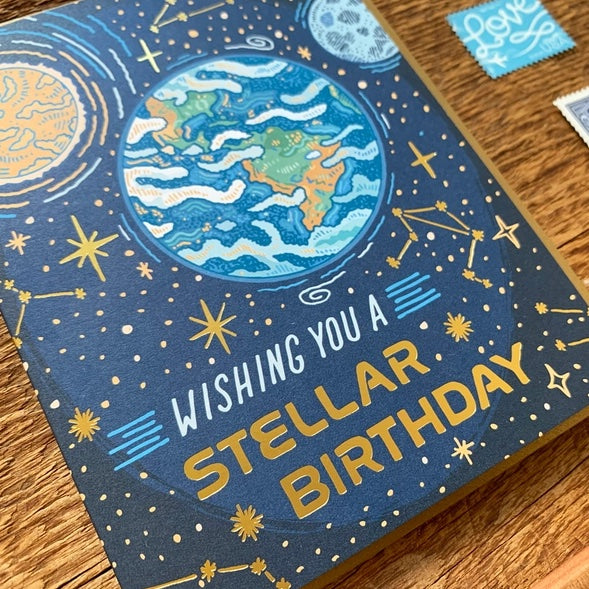 Stellar Birthday Greeting Card