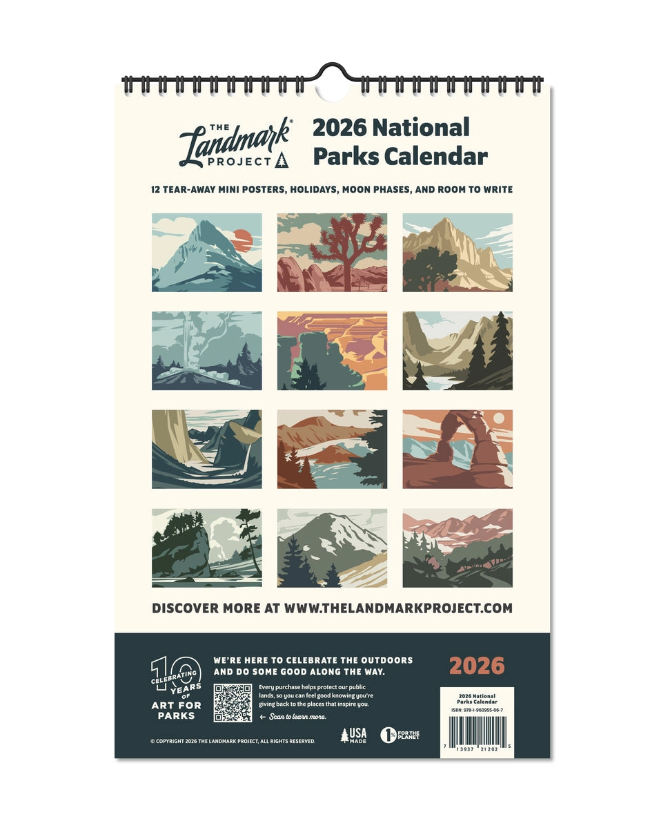 2026 National Parks Wall Calendar