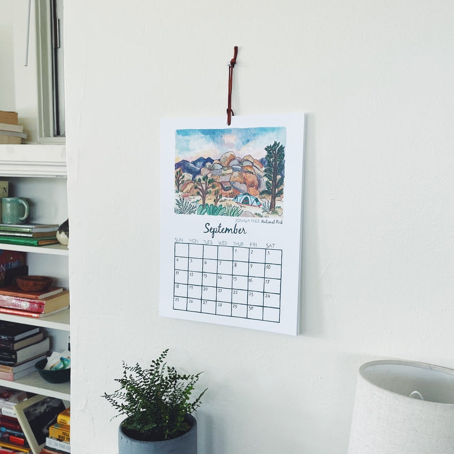 2027 National Parks Illustrations Wall Calendar