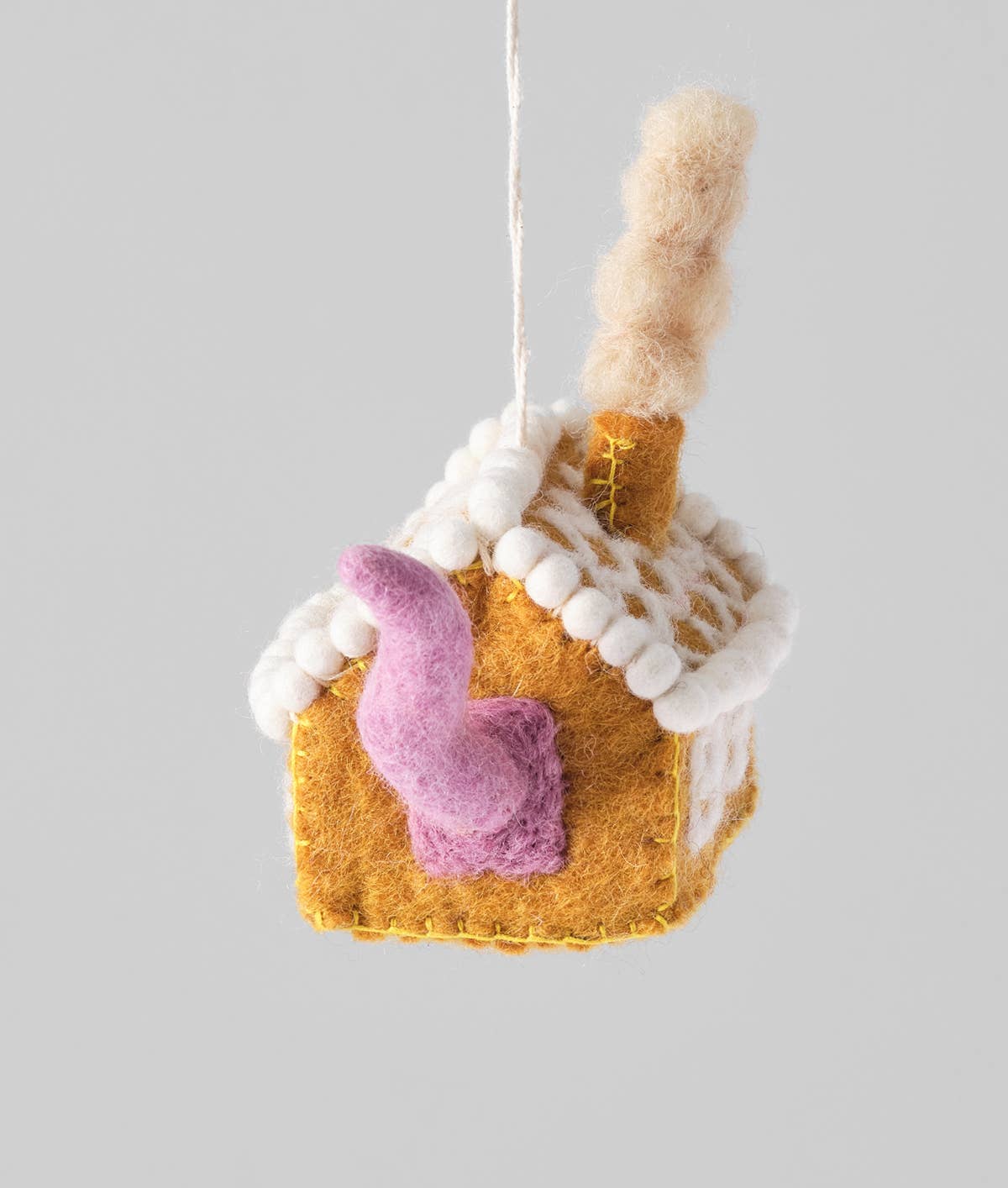 Gretel the Cat Gingerbread House Fair Trade Felt Ornament