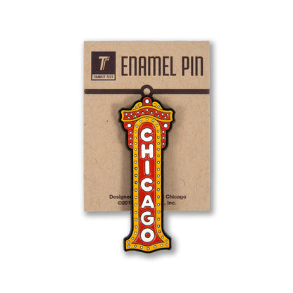 Chicago Theatre Enamel Pin
