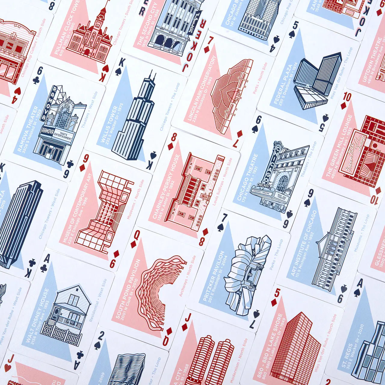 Chicago Architecture Playing Cards Deck