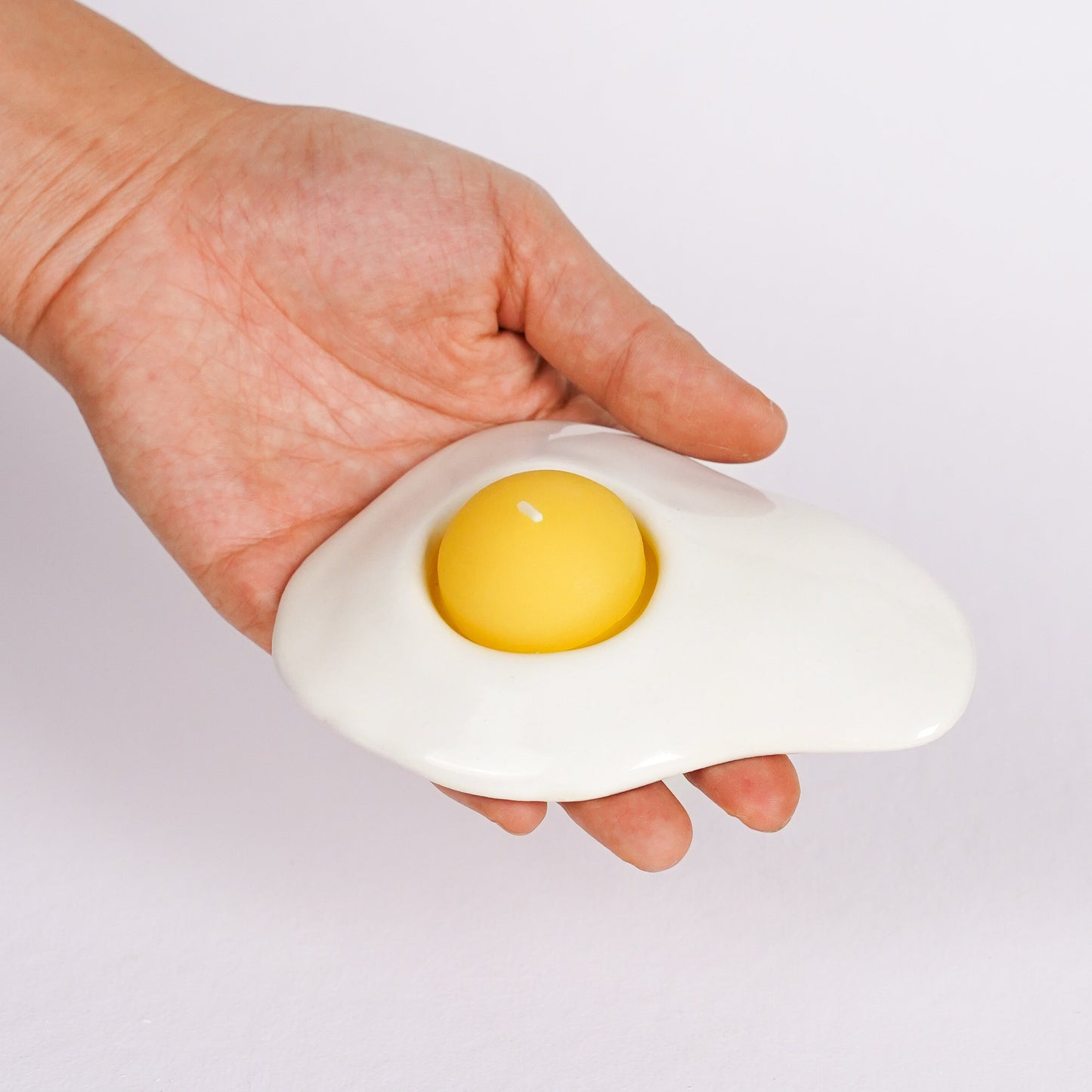 Egg & Yolk Ceramic Candle Holder
