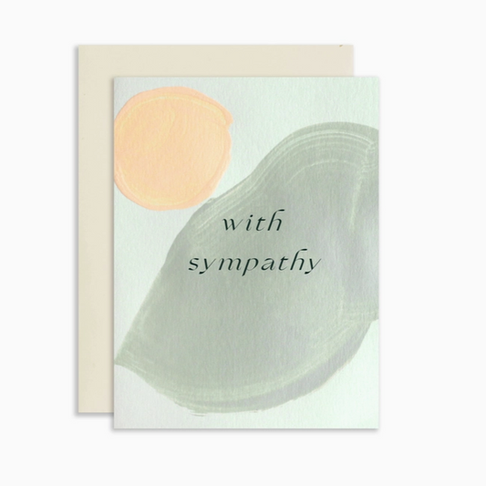With Sympathy Shapes Hand-Painted Card