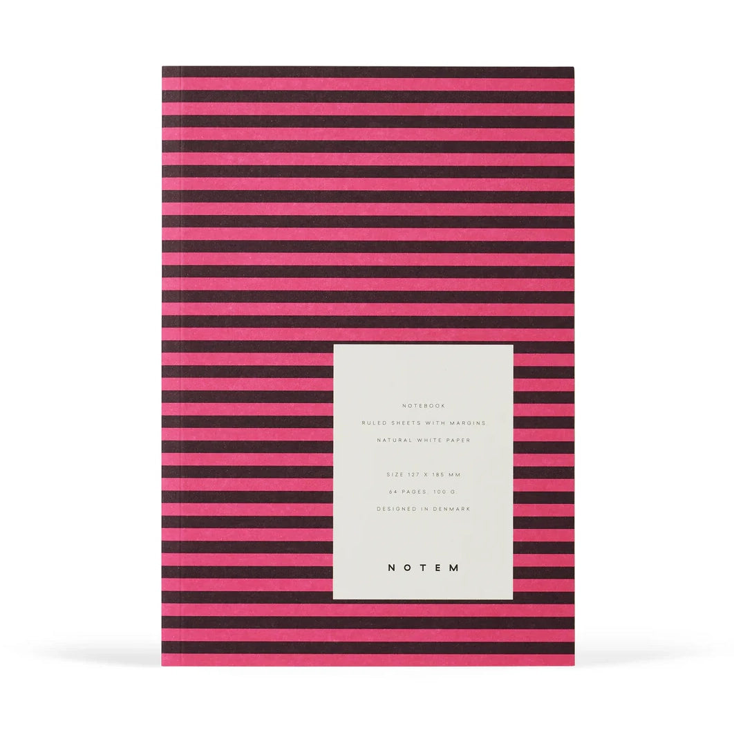 Vita Striped Paper-Cover Notebook