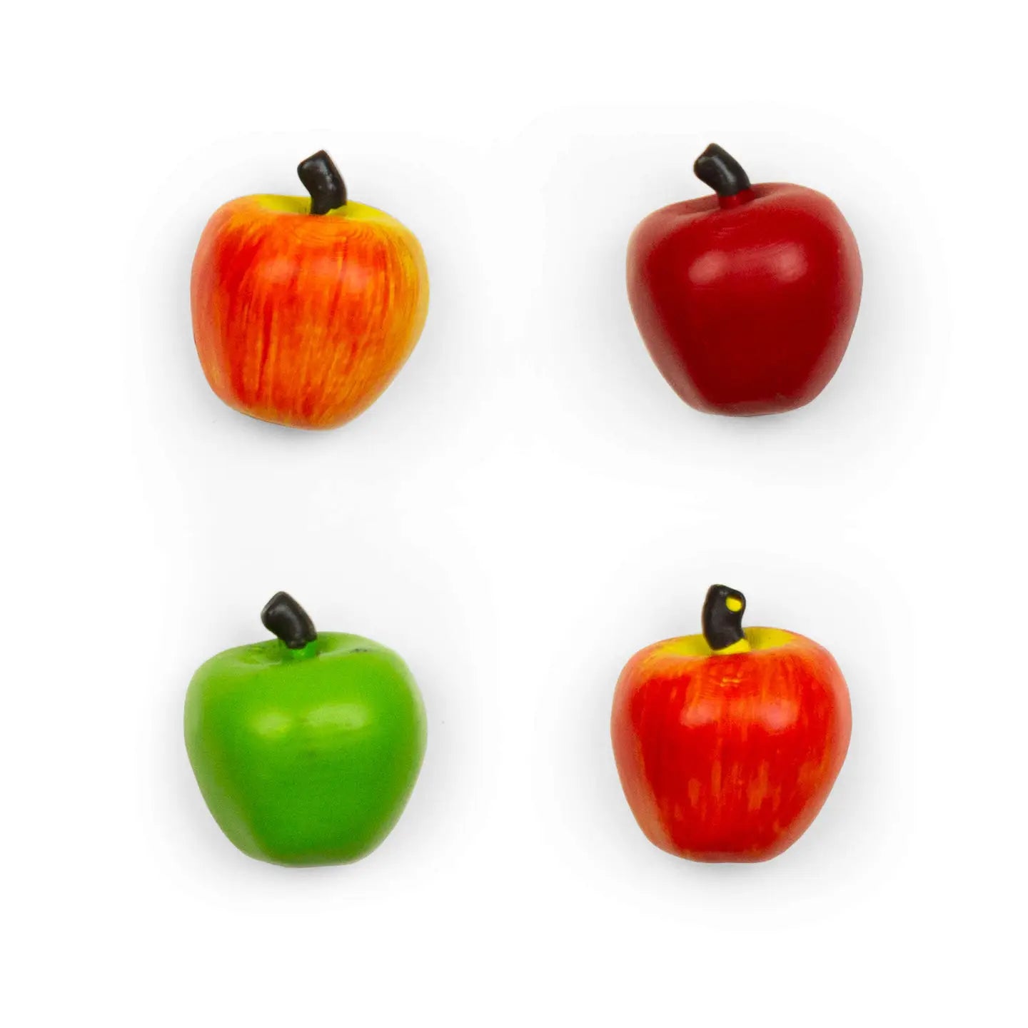 Apple Magnets in Basket (Set of 4)