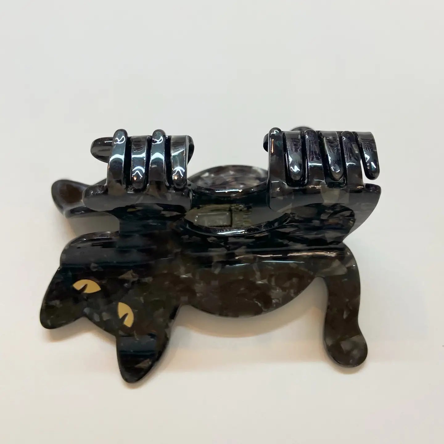 Arched Black Cat 3.5" Halloween Hair Clip