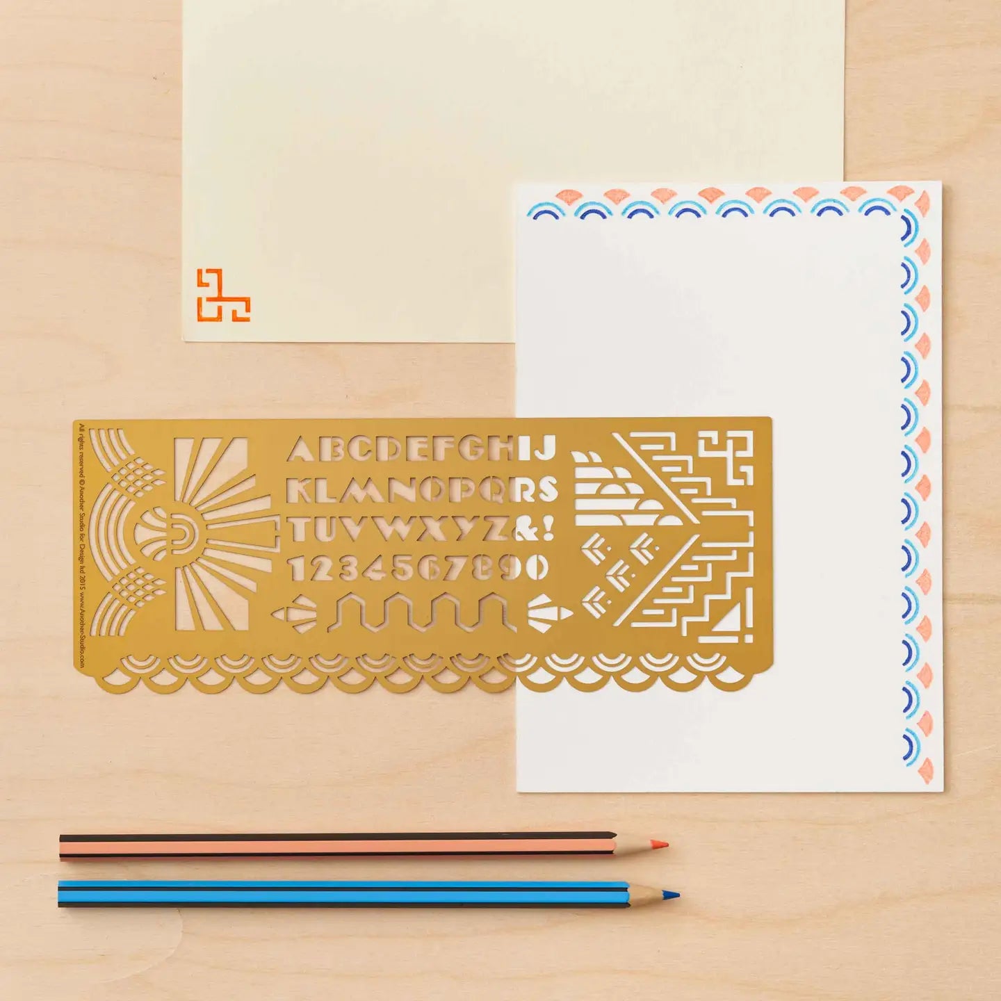 Art Deco Themed Design & Craft Drawing Stencil