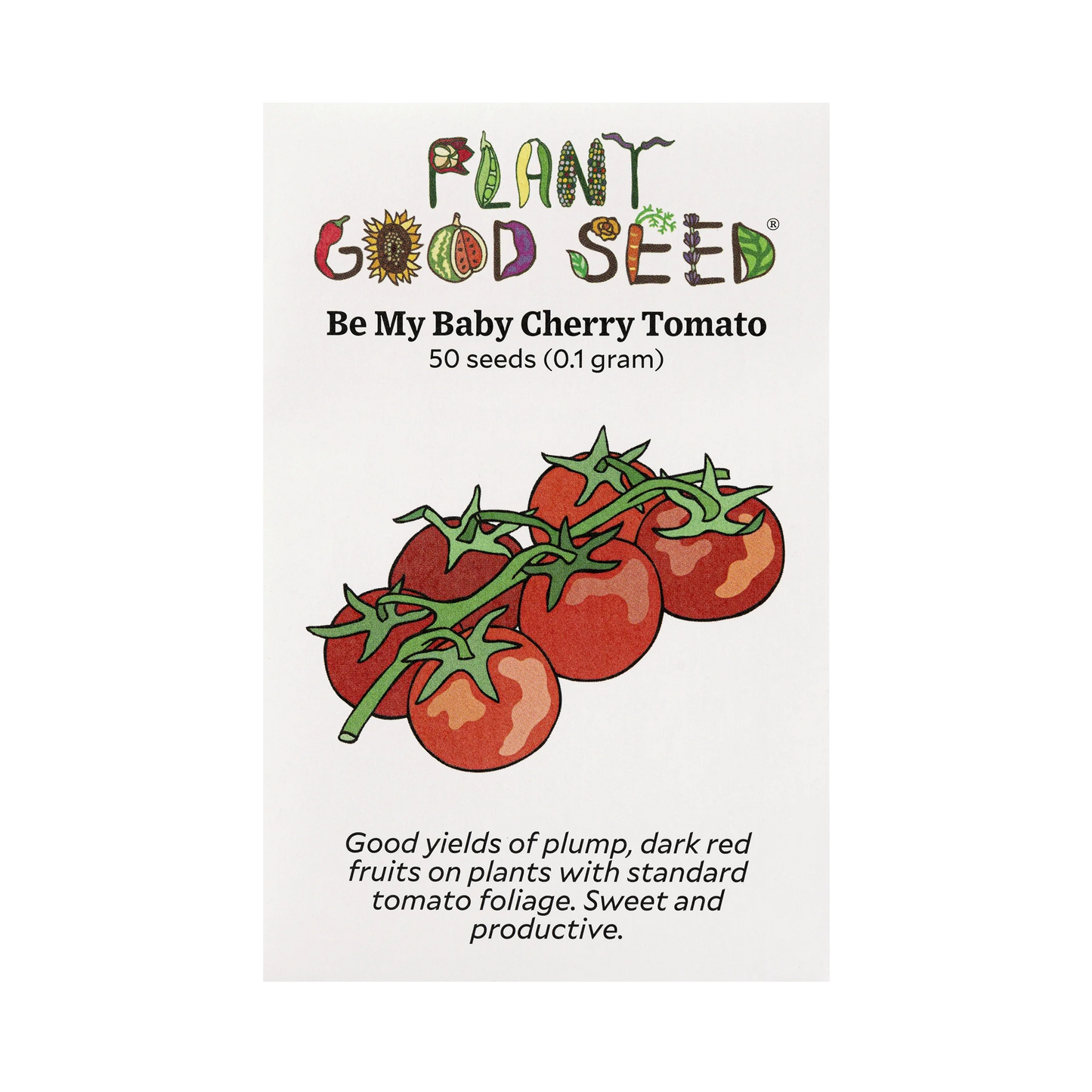 Organic Be My Baby Cherry Tomato Seed Packet