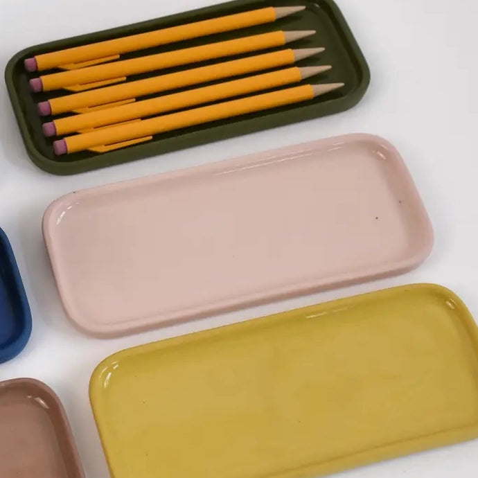Handmade Ceramic 3" x 7" Utility Tray