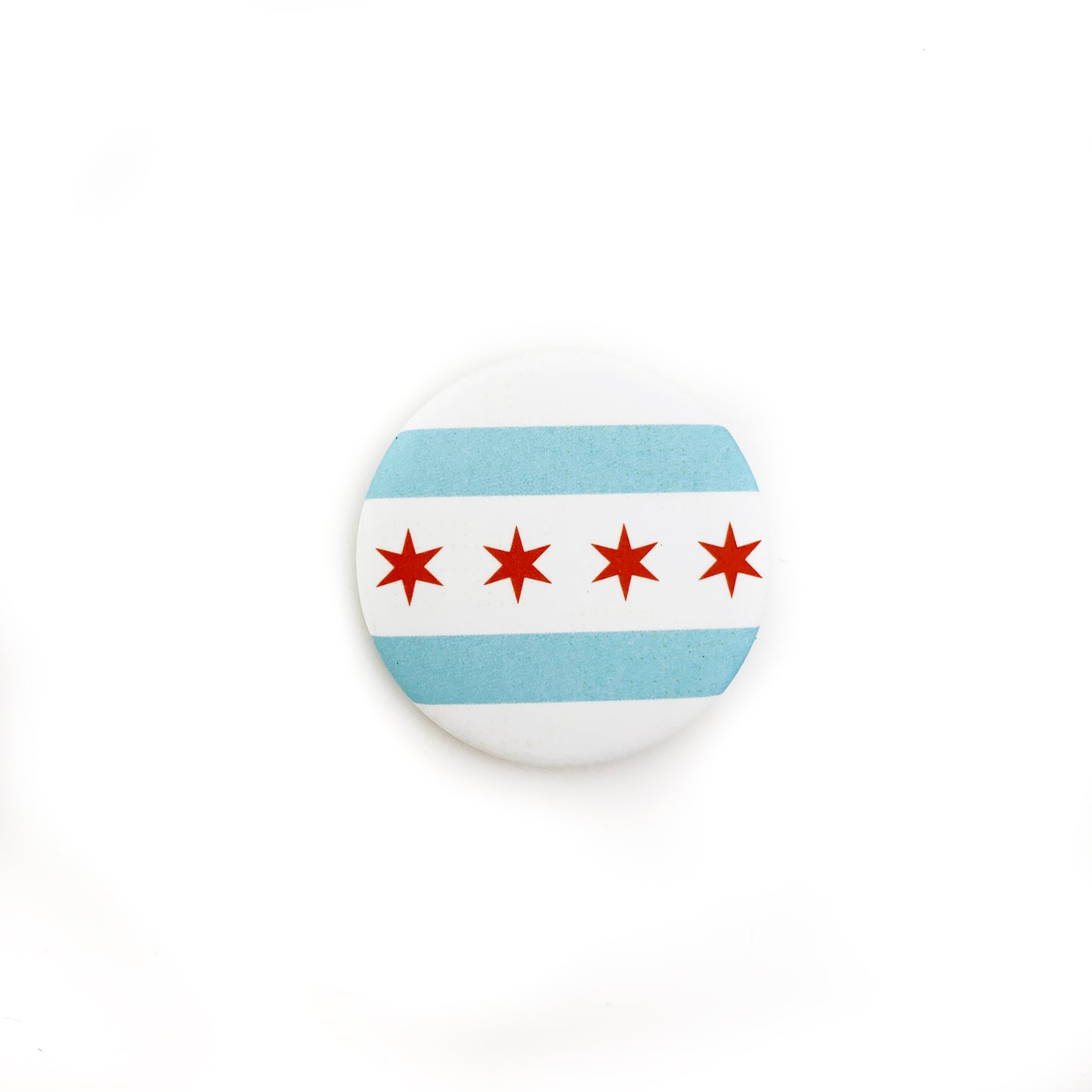 Chicago Flag 1.5" Round Matte Magnet