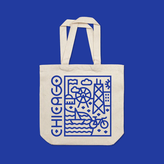 Chicago Lakeshore Graphic Tote Bag