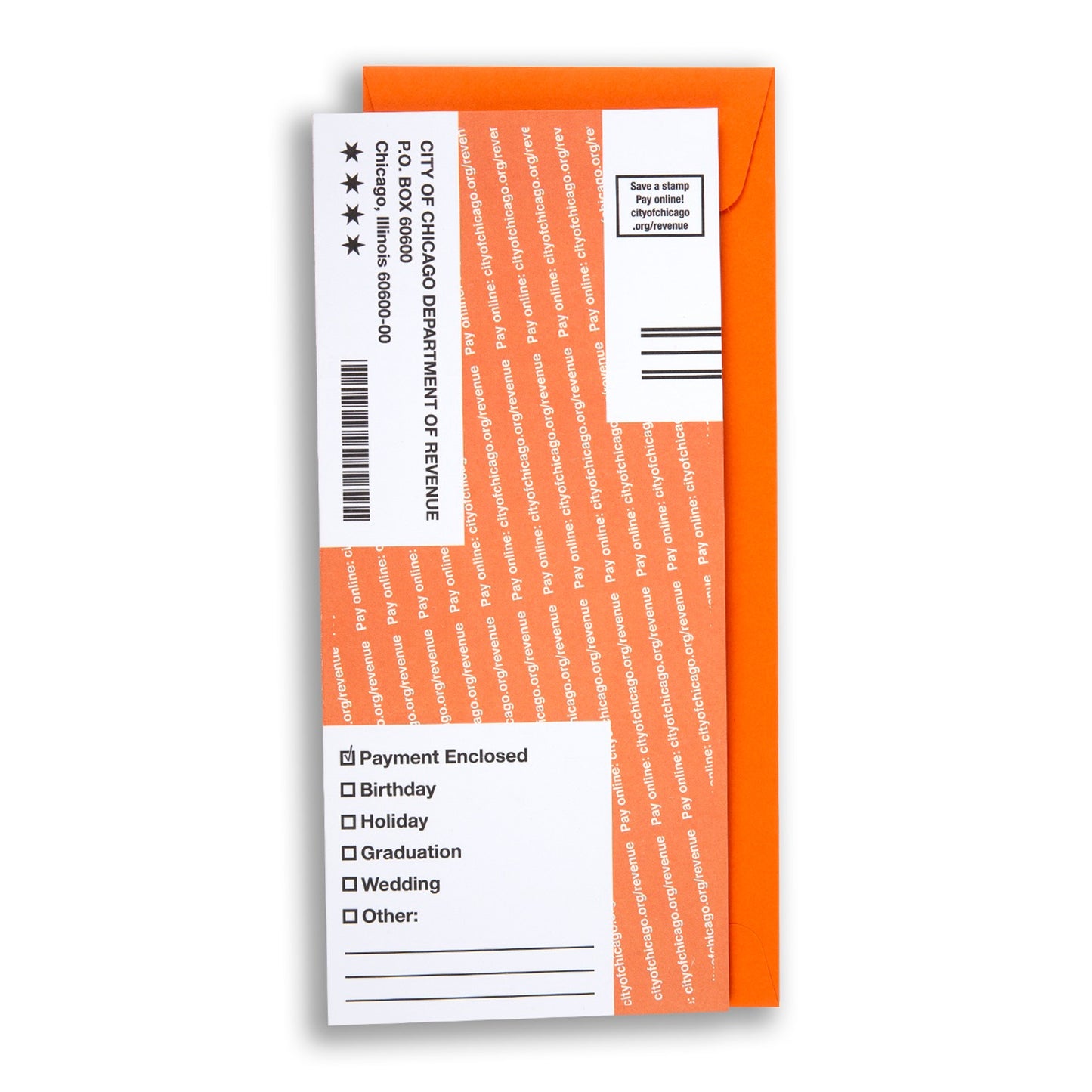 Chicago Parking Ticket Money Holder Greeting Card