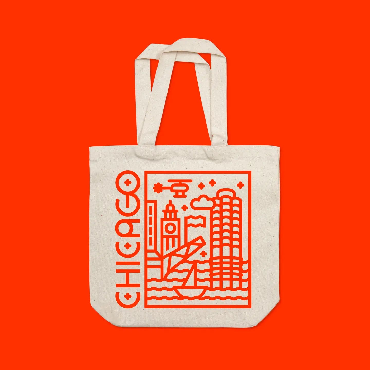 Chicago Riverwalk Graphic Tote Bag