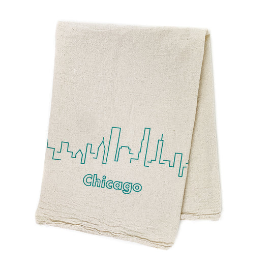 Chicago Skyline Kitchen Tea Towel