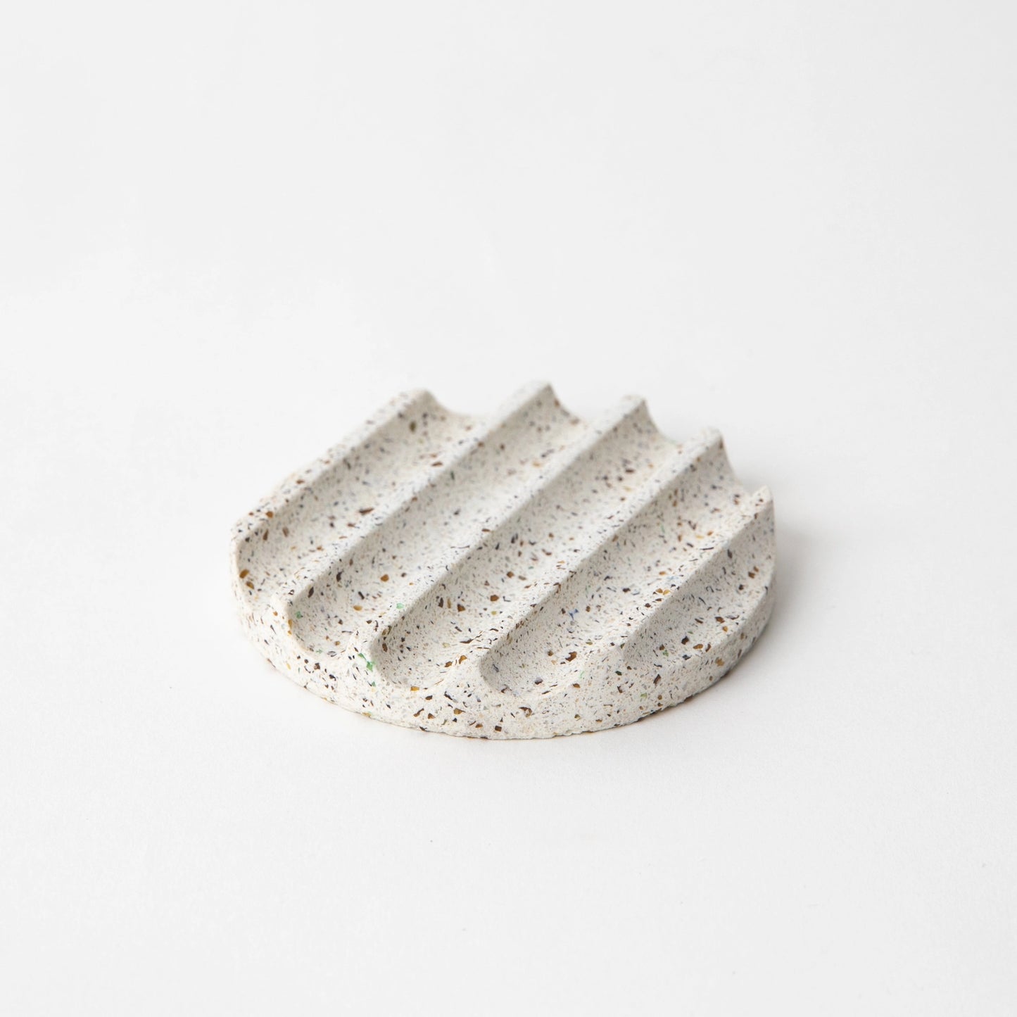 Mini Ridged 3" Round Concrete Soap Dish