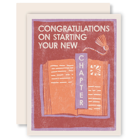 Congratulations on Starting Your New Chapter Card