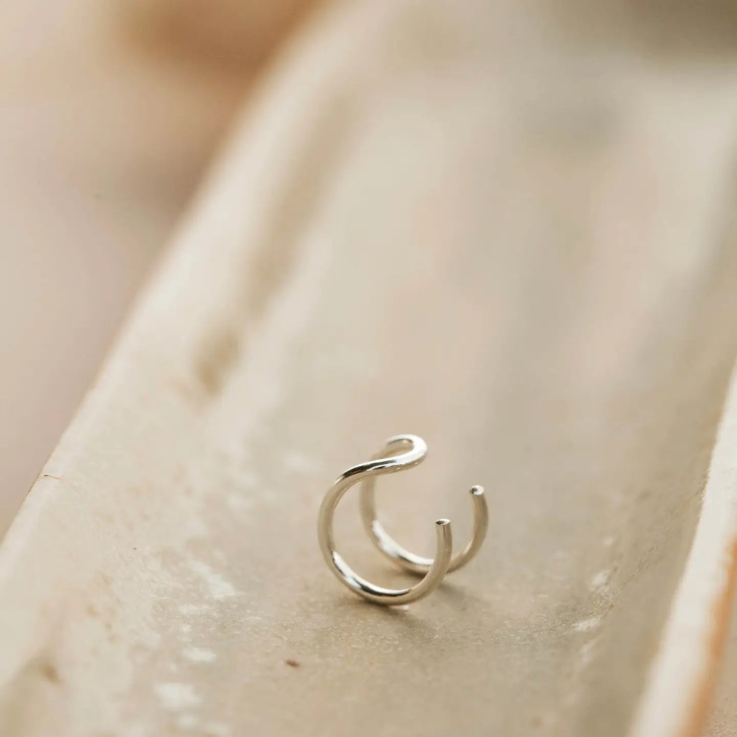 Double Up Cuff Hoop Earrings