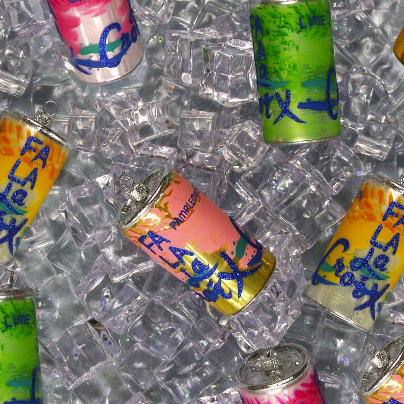 Fa La La Croix Glass Holiday Ornament