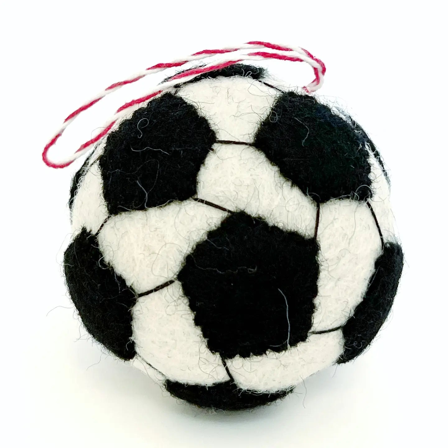 Soccer Ball Wool Ornament