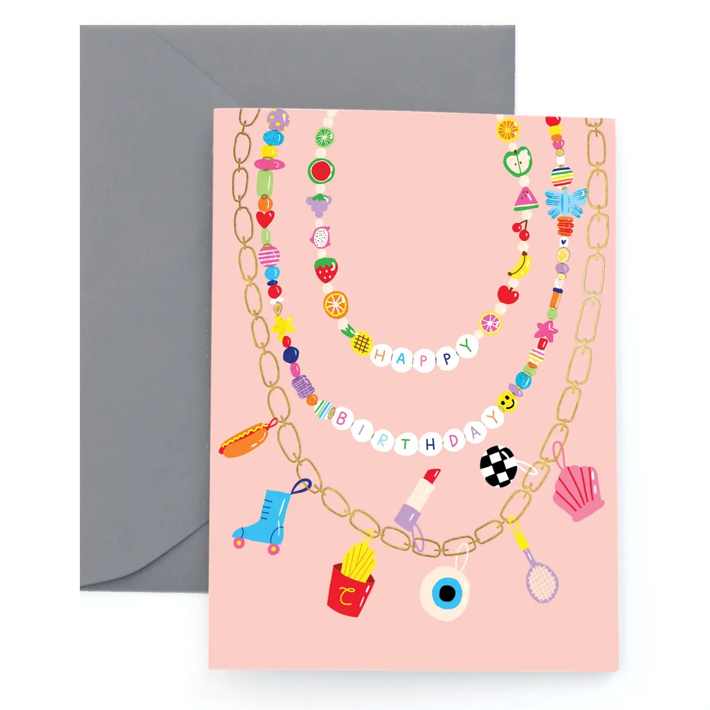 Festival Beads Happy Birthday Card