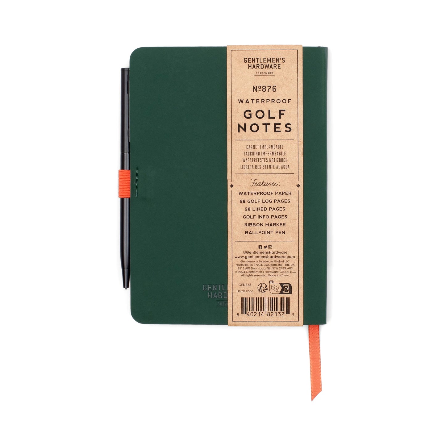 Waterproof Golf Notes Log Notebook (and Pen)
