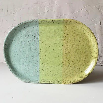 Handmade Ceramic 13.5" Oval Serving Platter