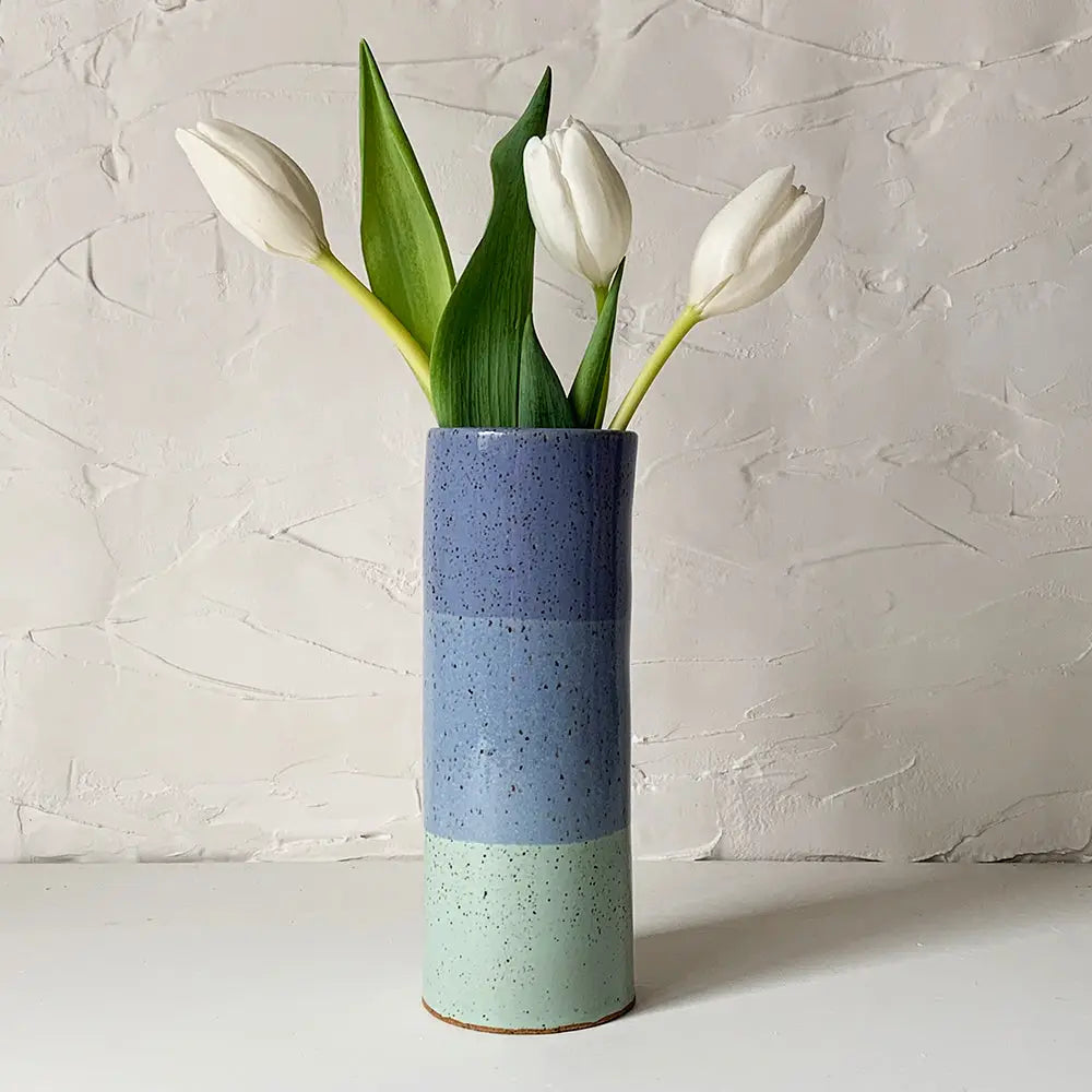 Handmade Ceramic Multi-Color 8" Vase