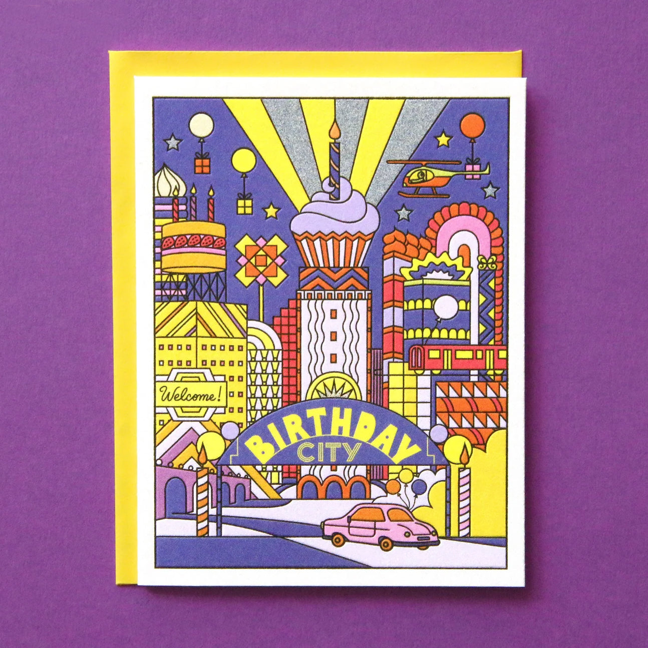 Birthday City Happy Birthday Card