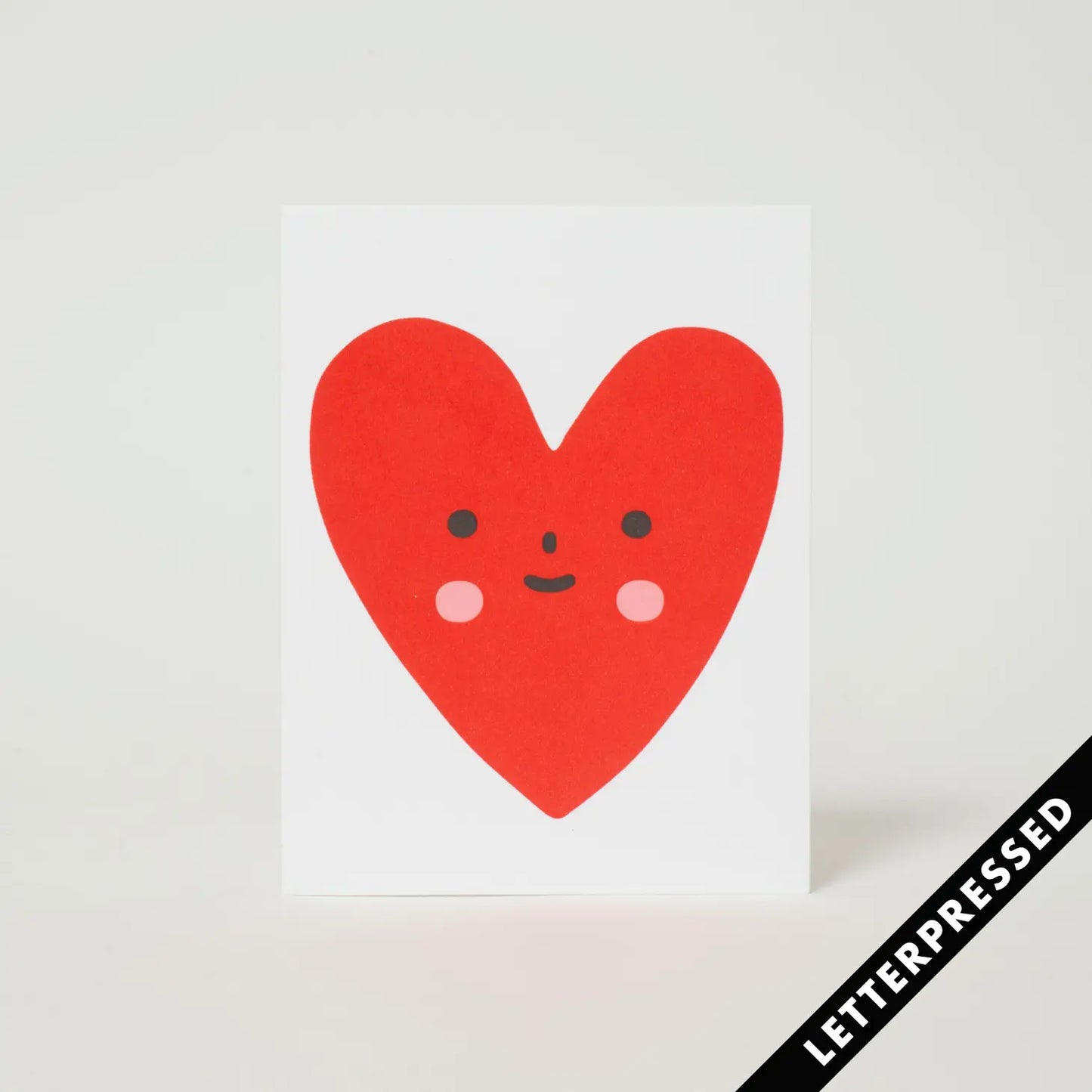 Heart Friend Love or Friendship Letterpress Card