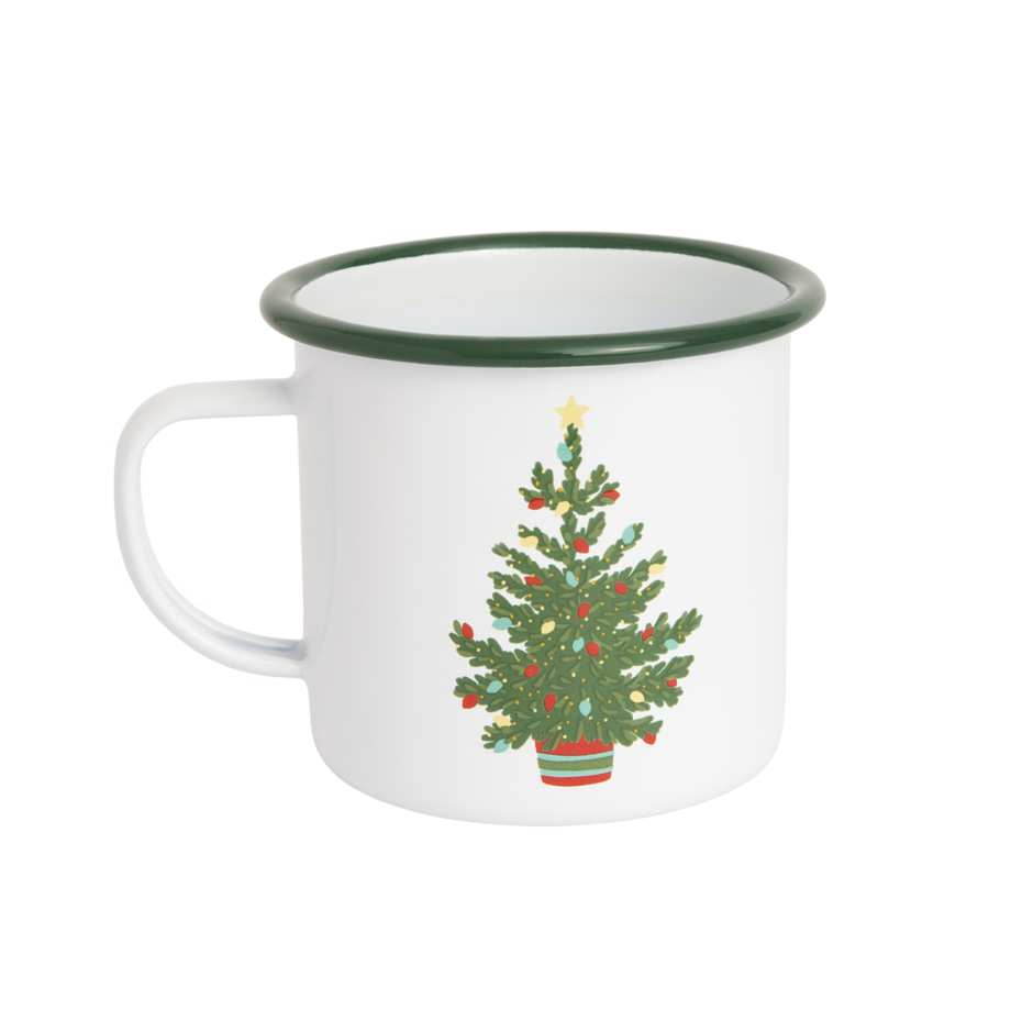 Christmas Tree Enamelware 16 Oz Jumbo Mug