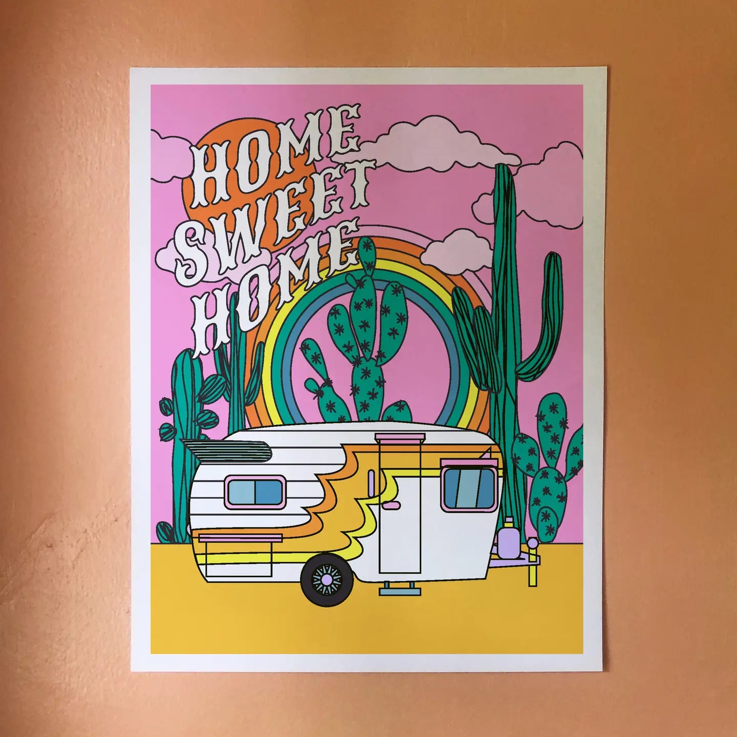Home Sweet Home Desert Trailer 11" x 14" Archival Print