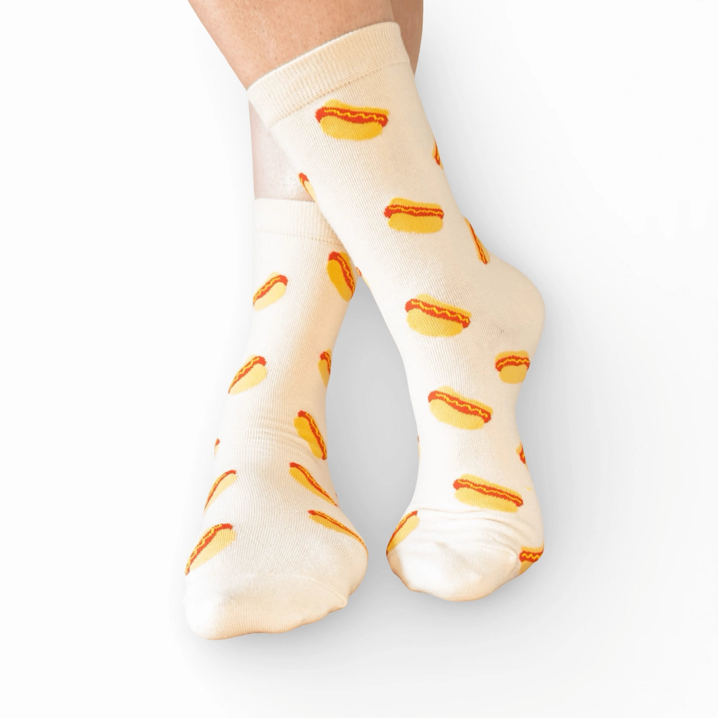 Hot Dog Cotton Blend Crew Socks