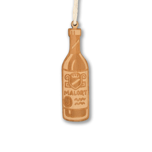 Chicago Malört Bottle Wooden Ornament