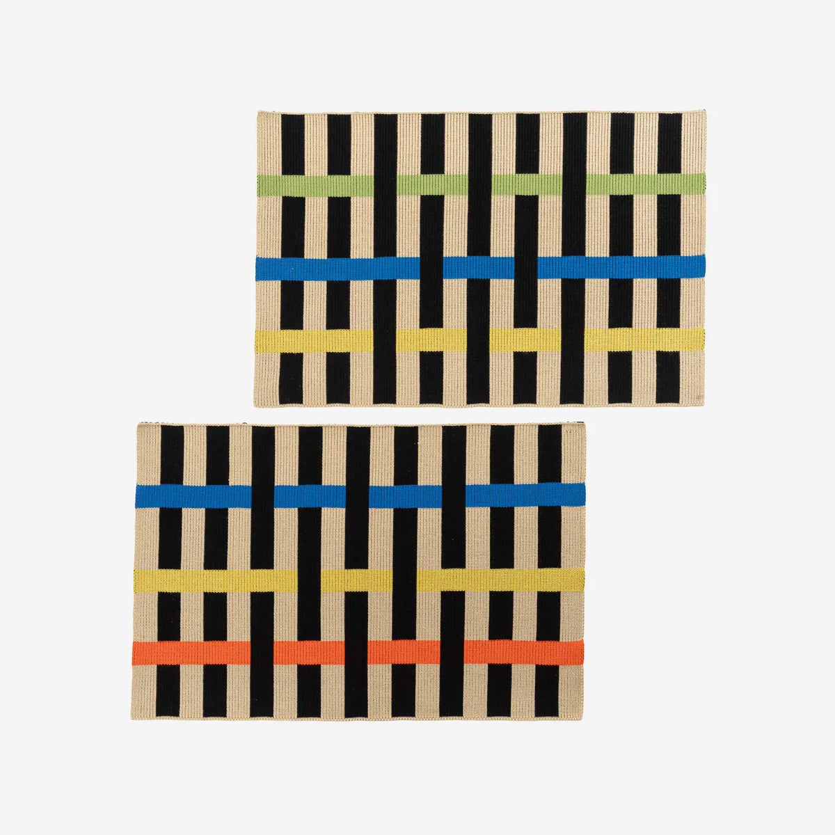 Ribbon Stripe Knit Placemats (Set of 4)