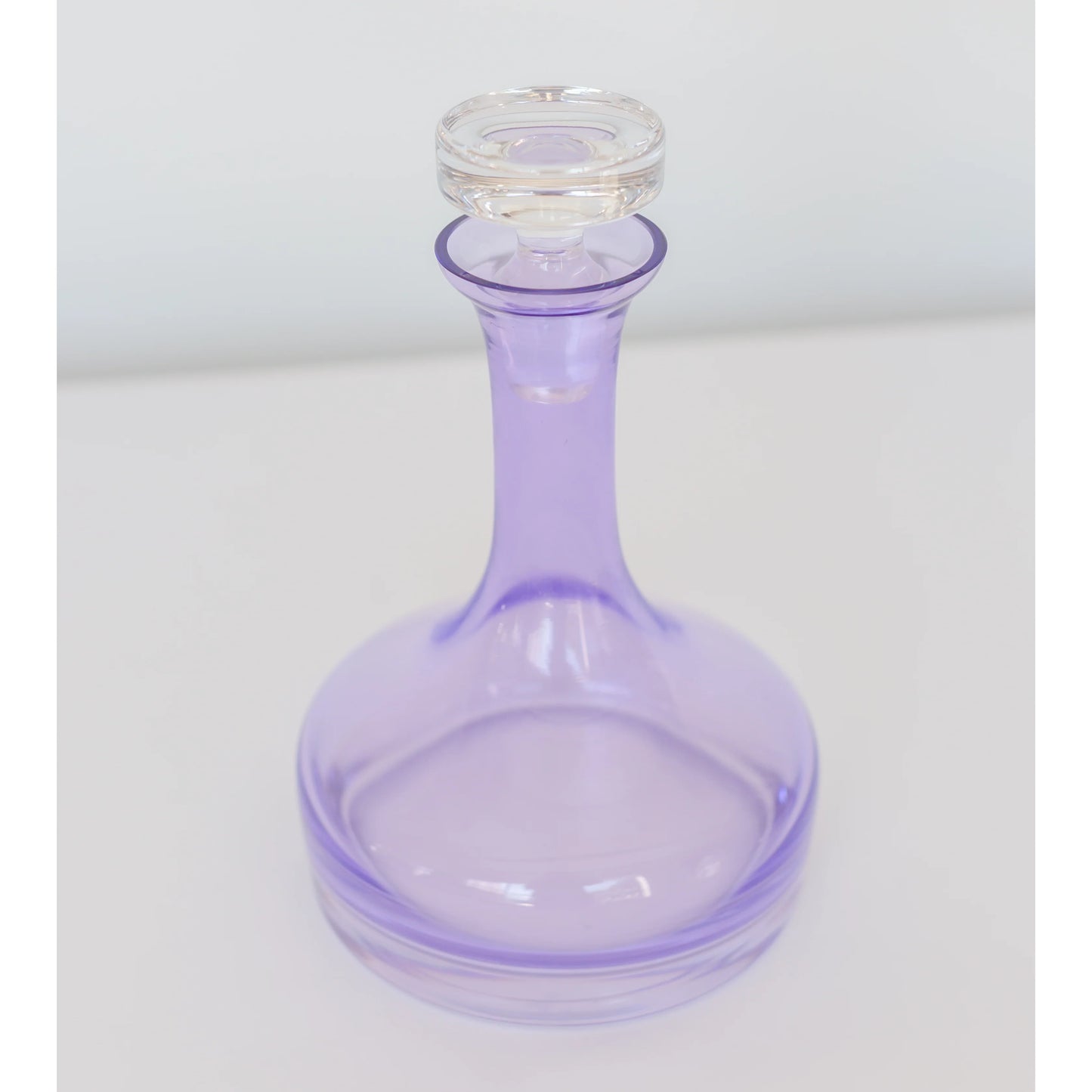 Handblown Lavender Purple Glass Vogue Decanter