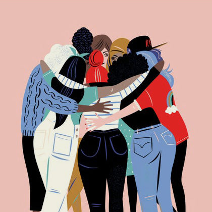 Women Huddle 11" x 14" Archival Print