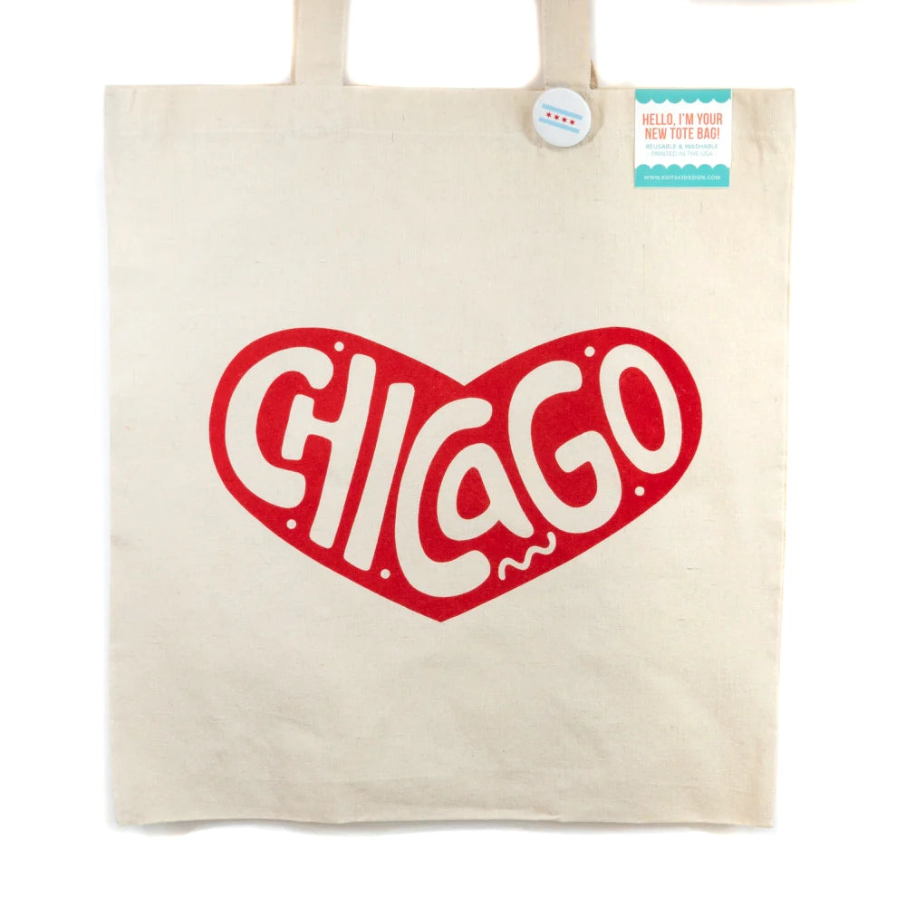 Chicago Heart Tote Bag