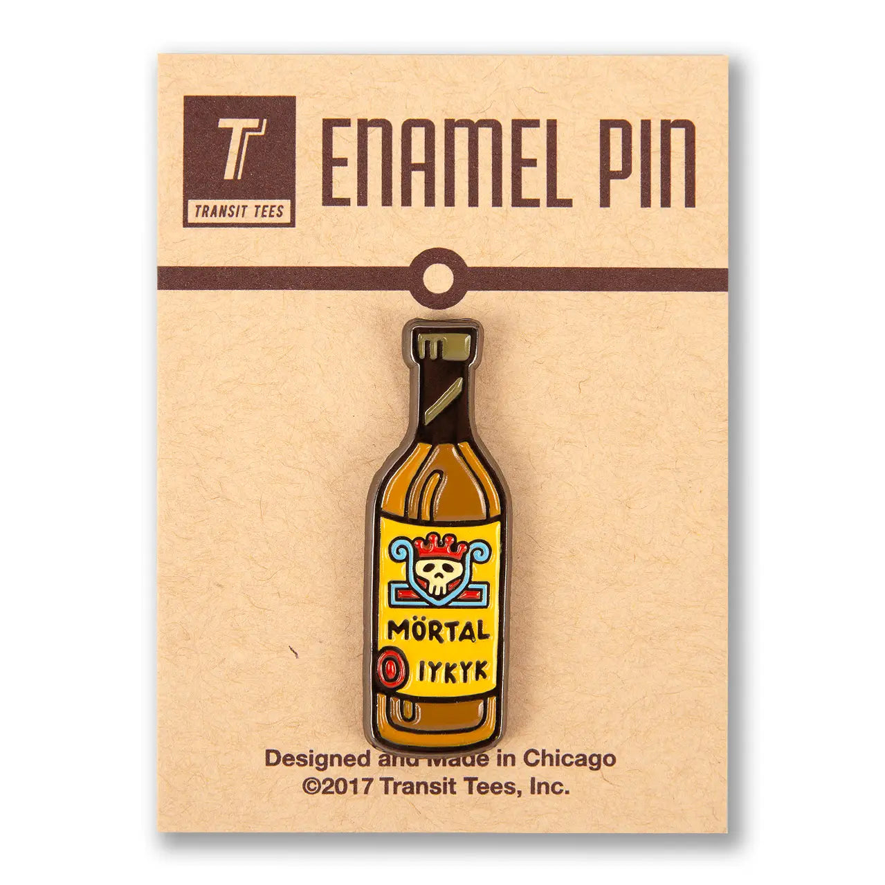 Chicago "Mörtal" Enamel Pin