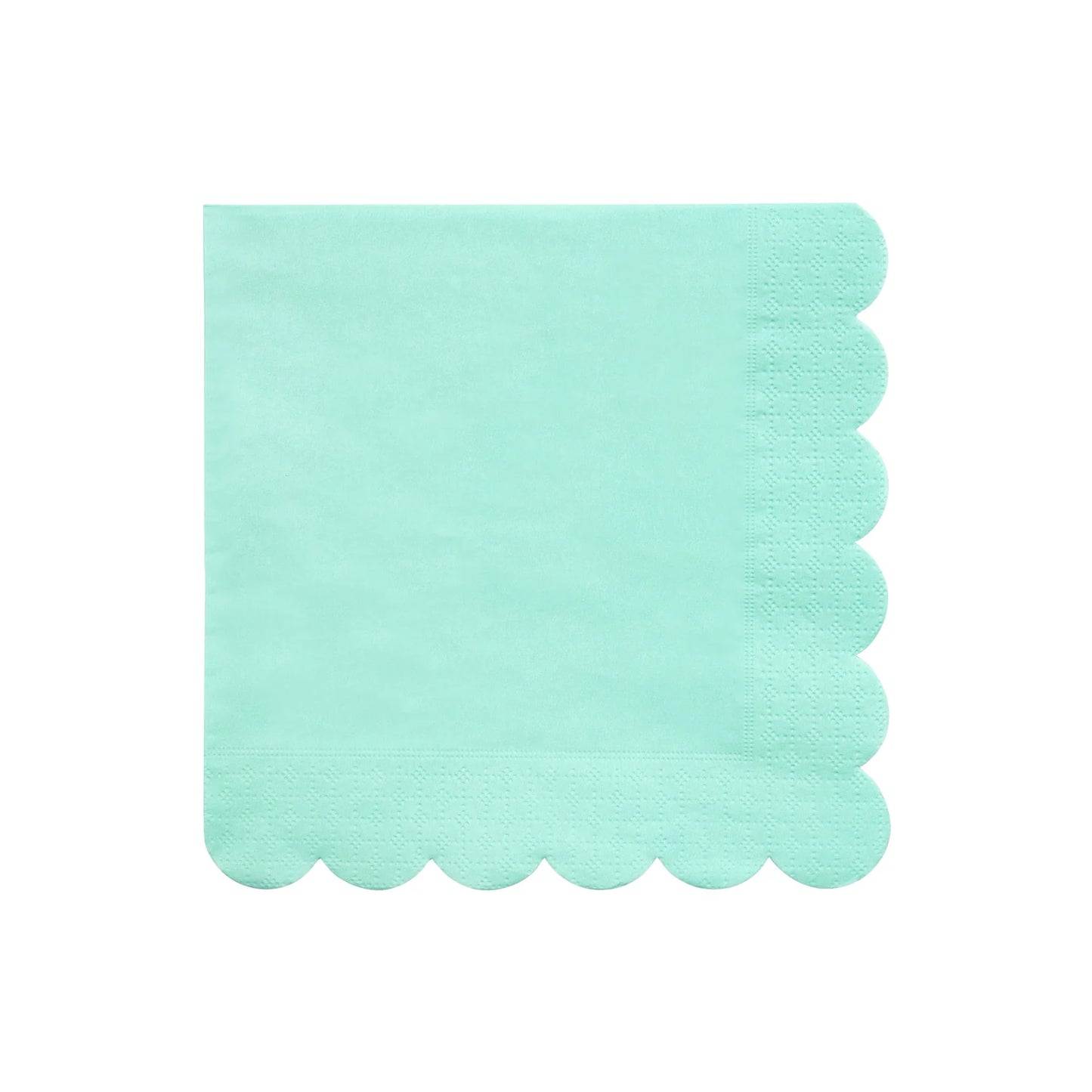 Holiday Mint Green Scalloped Paper Napkins (Pack of 20)