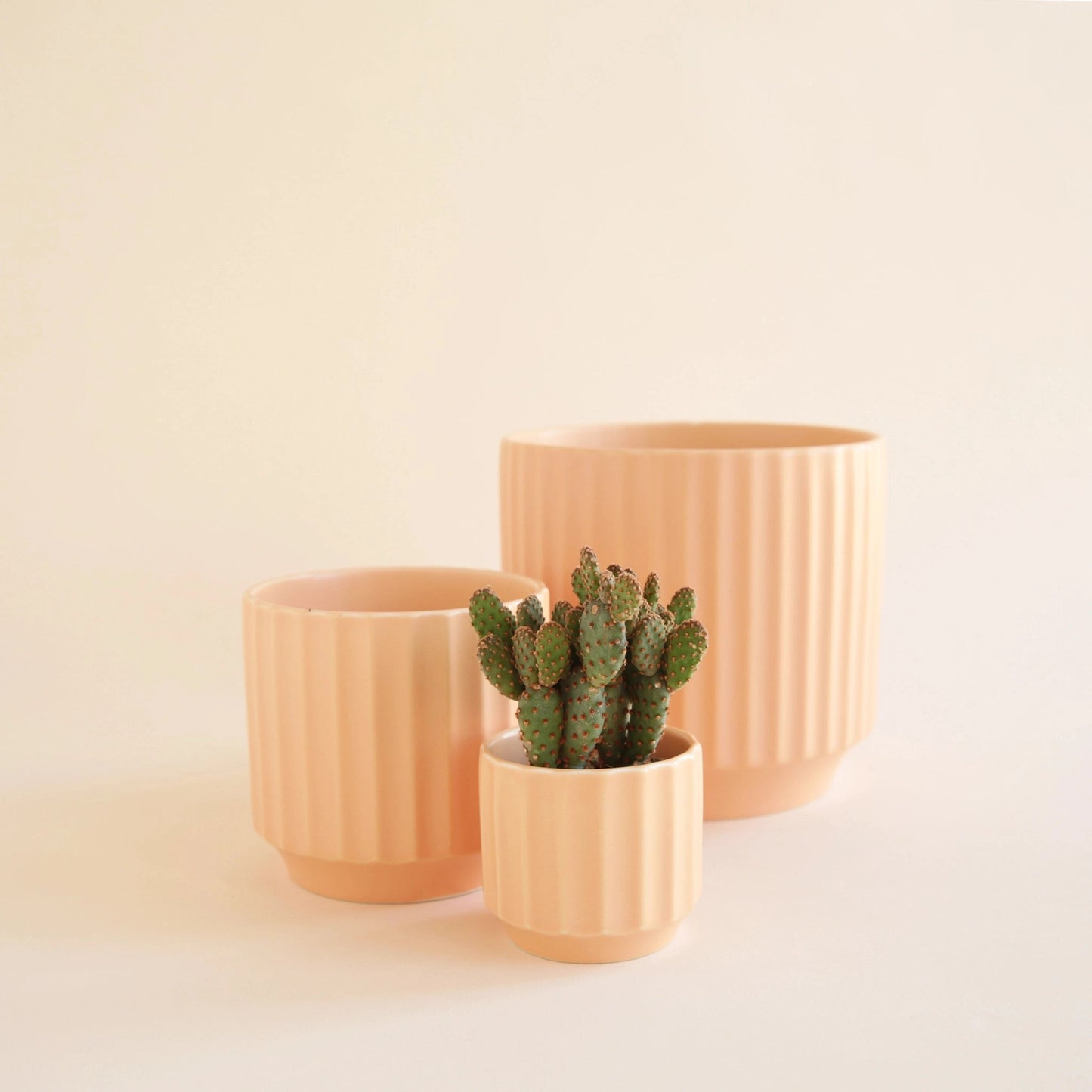 Monroe Ribbed 3" Ceramic Planter