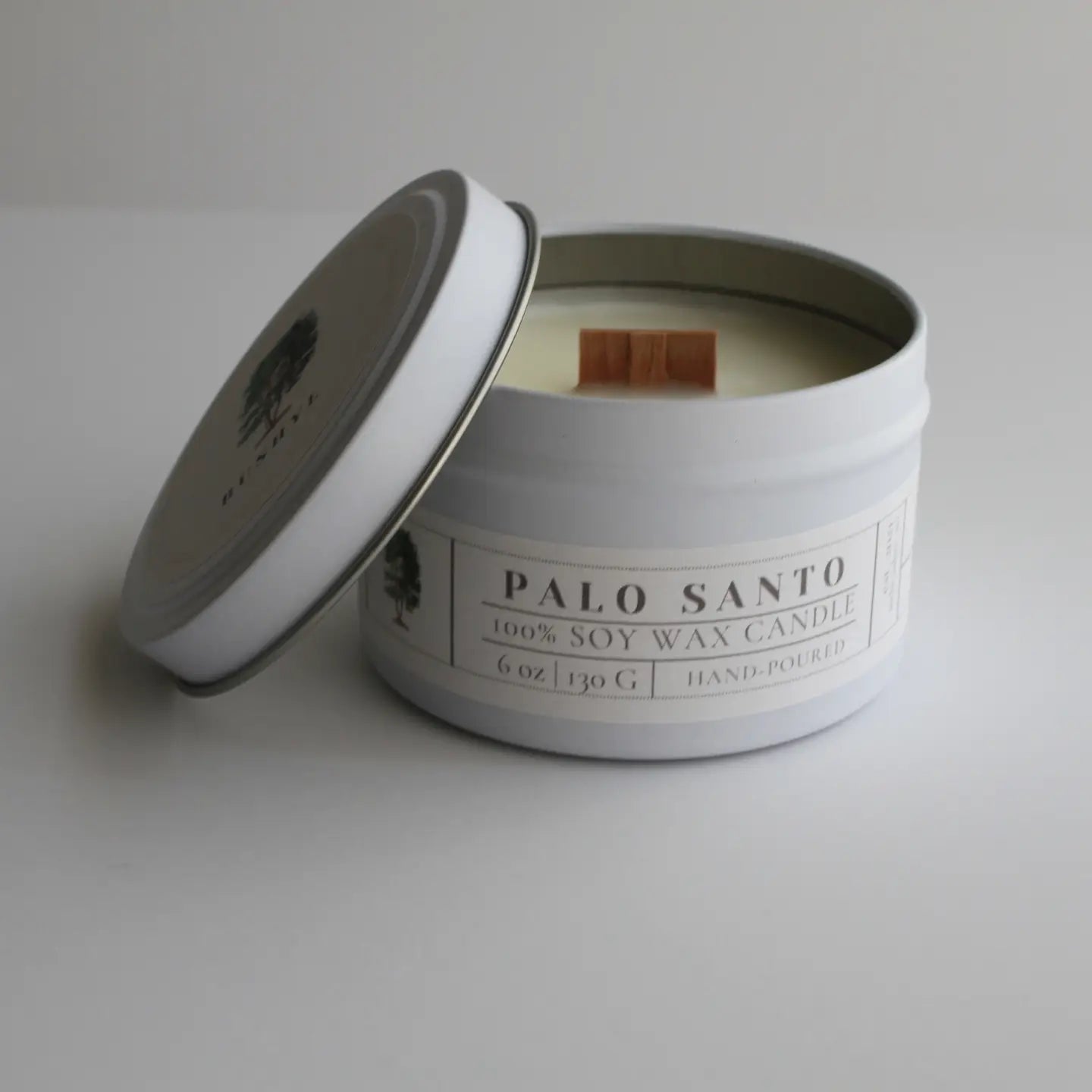 Palo Santo Hand-Poured Soy Wax Candle Tin