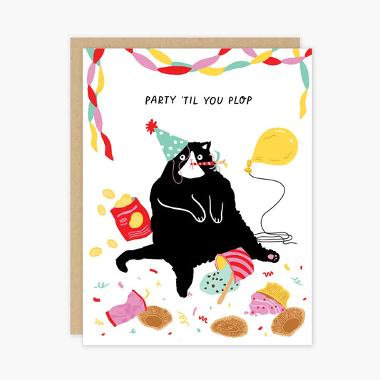 Birthday Cat Party Happy Birthday Card
