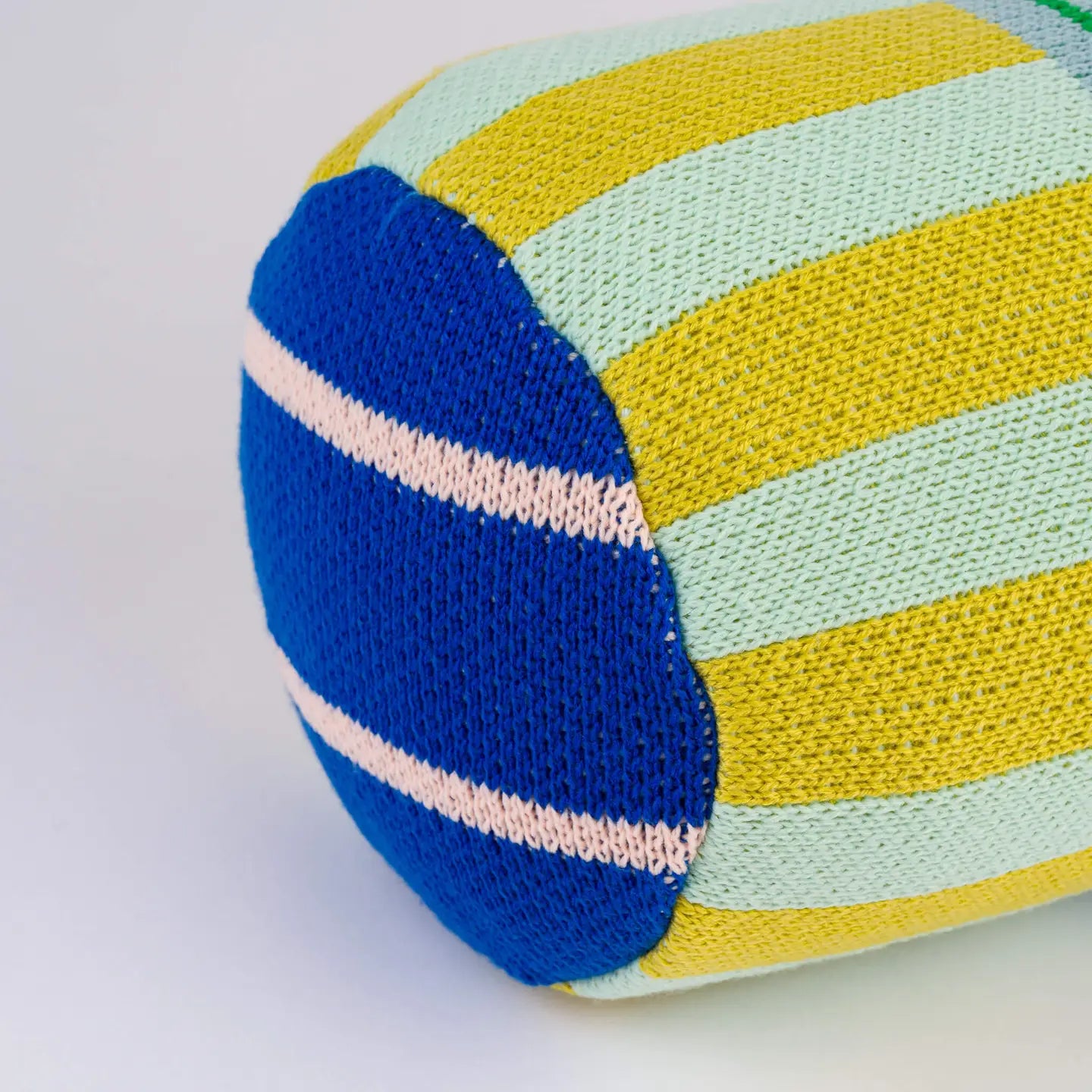 Rainbow Pattern Knit Bolster Throw Pillow