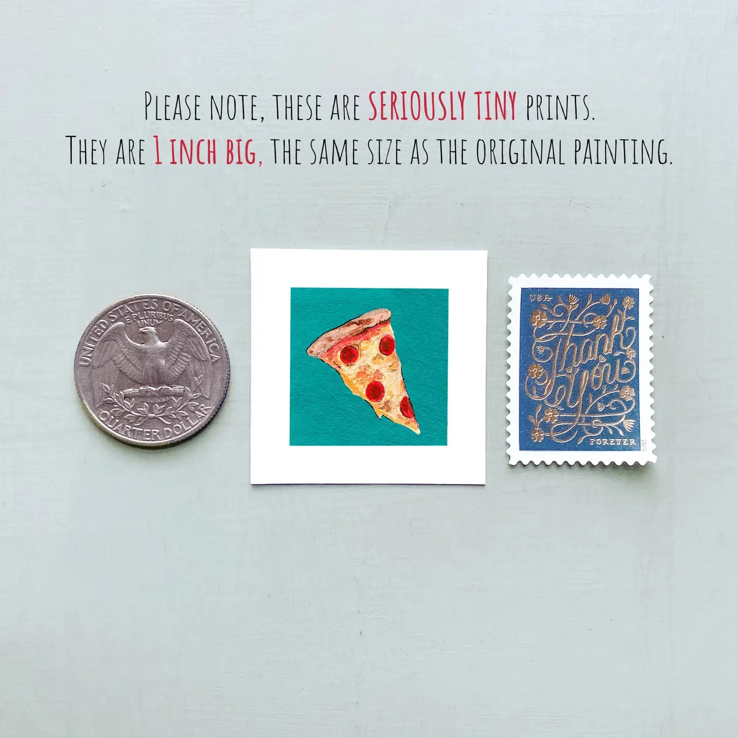 Pizza Mini 1" Framed Art Print