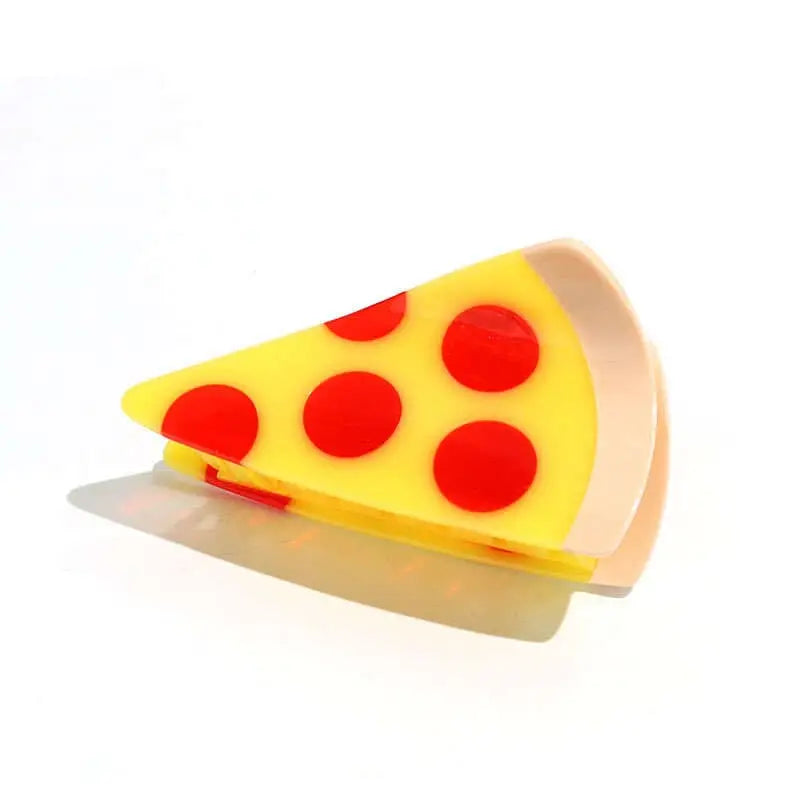 Pizza 4" Hair Clip