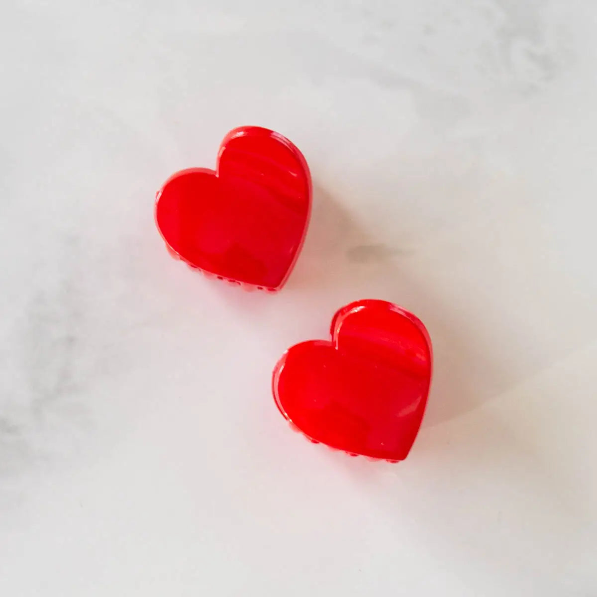 Heart 1.25" Mini Hair Clips (Set of 2)