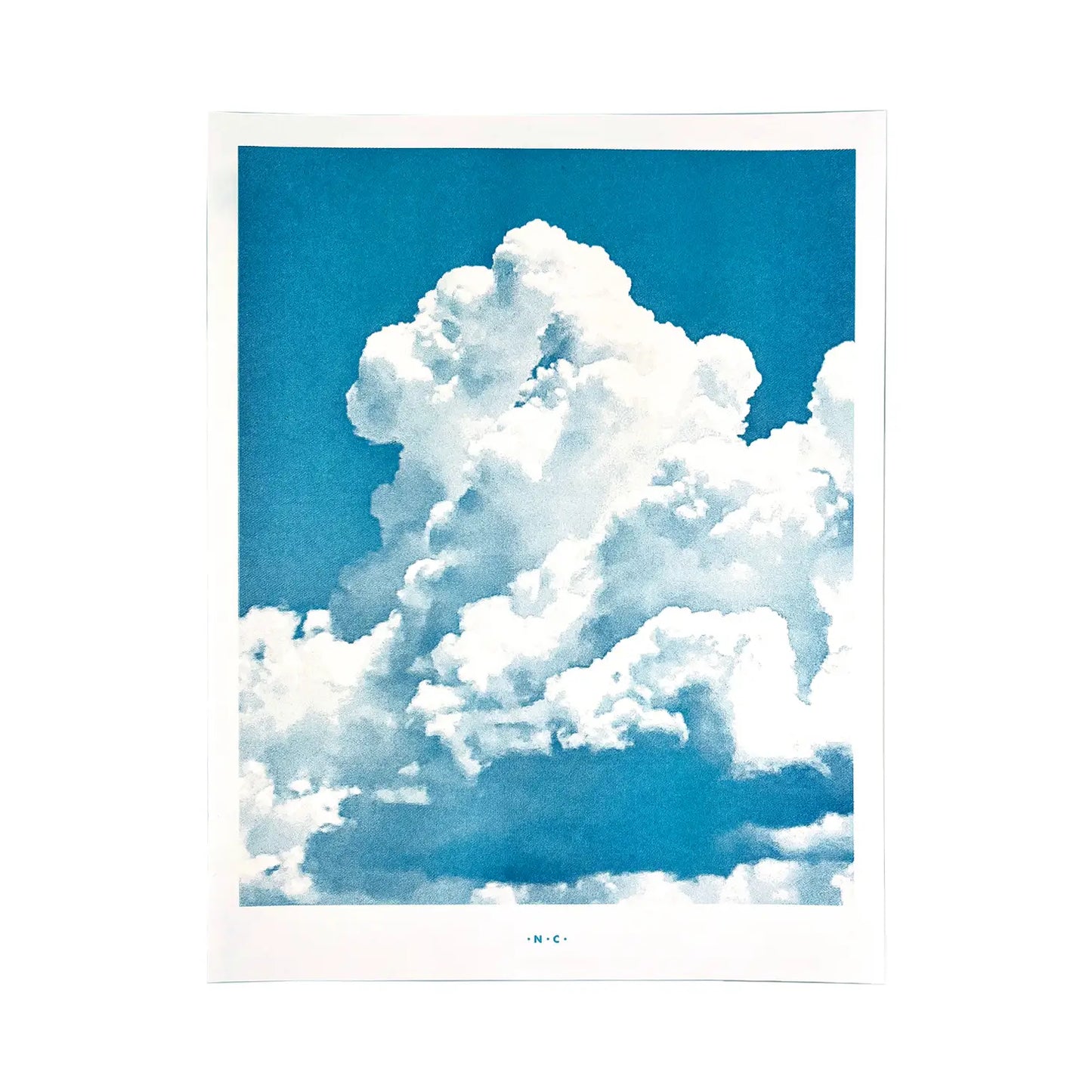 Southwest Clouds Cumulus Congestus 11" x 14" Risograph Print