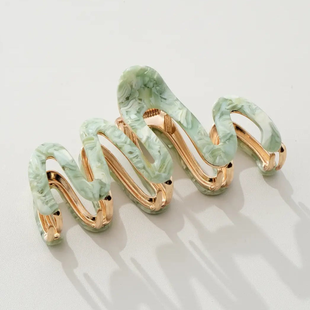 Squiggle Wiggle 4" Metal Hair Claw Clip