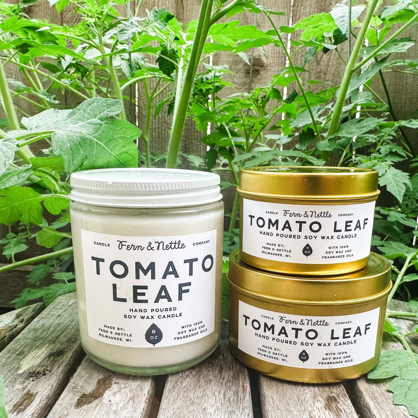 Tomato Leaf Soy Wax Candle